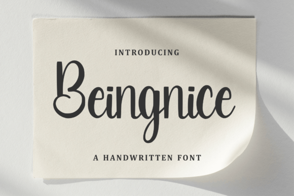 Beingnice – The Handwritten Font That Adds Warmth to Any Design
